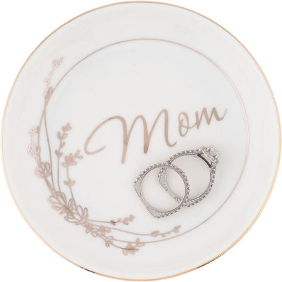 Mom Ring Dish - Round Gold