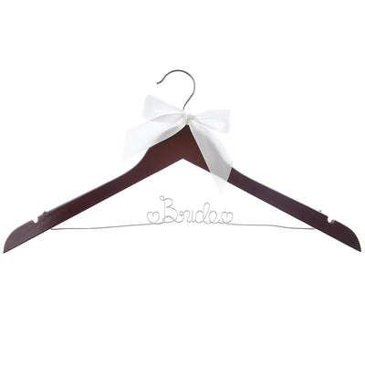 Bride Wedding Dress Hanger - Mahogany