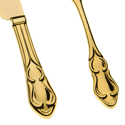 Wedding Cake Knife & Server Set - Elegant Gold
