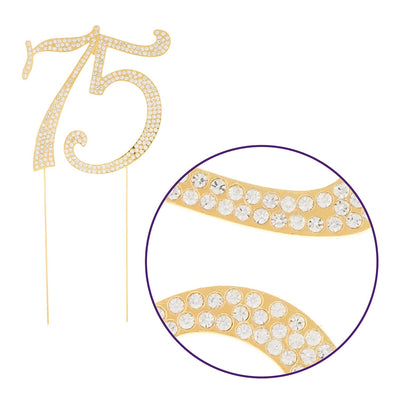 75 Cake Topper - Gold