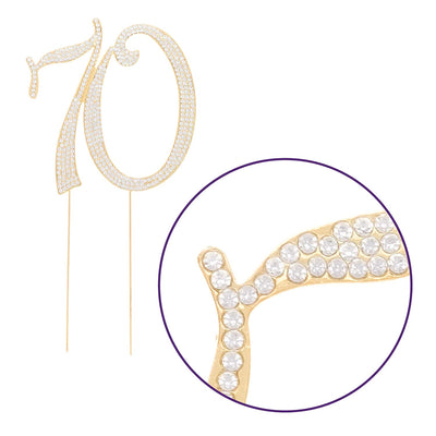 70 Cake Topper - Gold