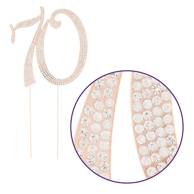 70 Cake Topper - Rose Gold