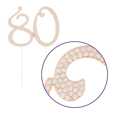 80 Cake Topper - Rose Gold