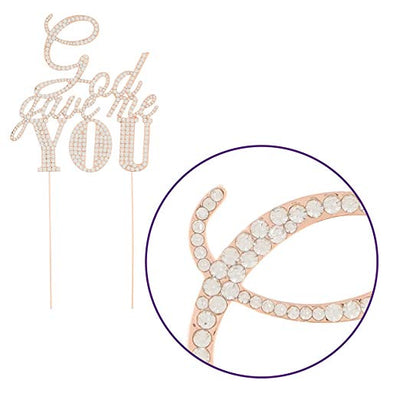 God Gave Me You Cake Topper - Rose Gold