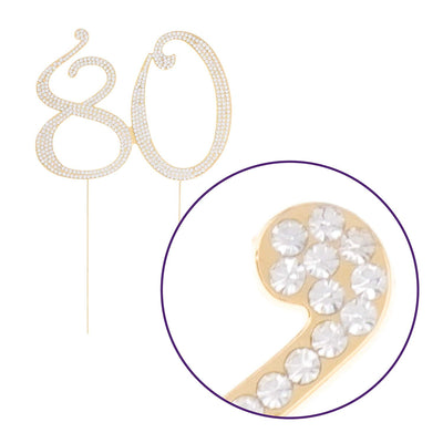80 Cake Topper - Gold