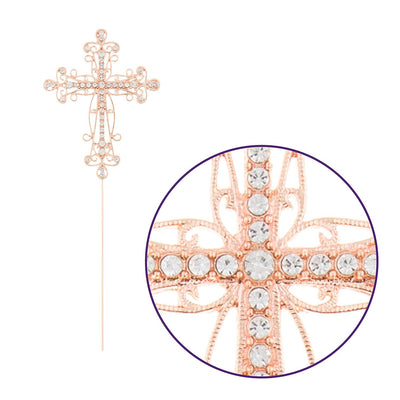 Cross Cake Topper - Rose Gold
