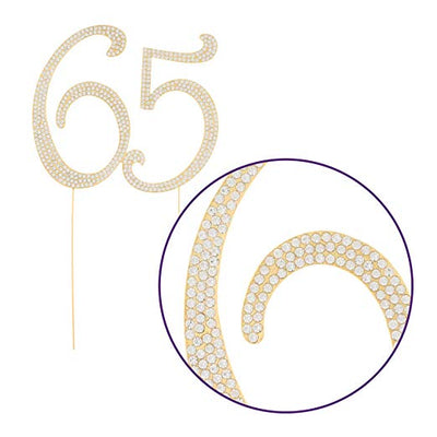 65 Cake Topper - Gold