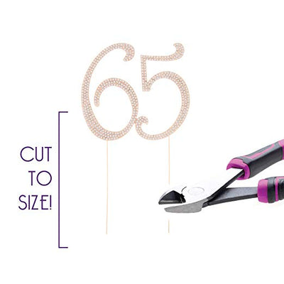 65 Cake Topper - Rose Gold