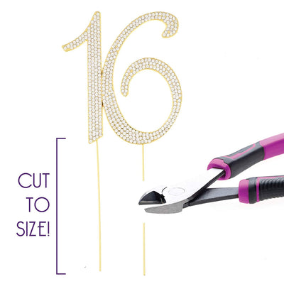 16 Cake Topper - Gold