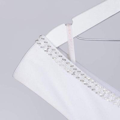 Bride Wedding Dress Hanger - White with Silver