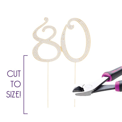 80 Cake Topper - Gold
