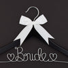 Bride Wedding Dress Hanger - Black with Silver Wire