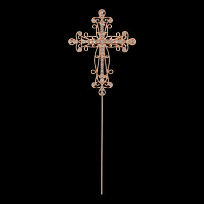 Cross Cake Topper - Rose Gold