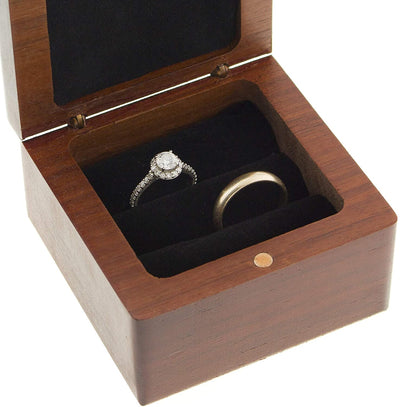 Mr & Mrs Ring Box - Mahogany