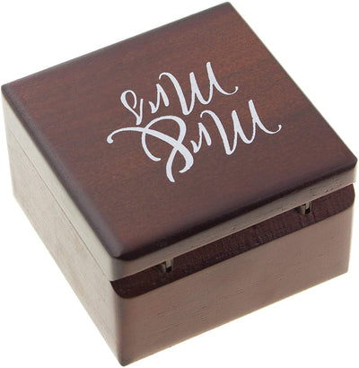 Mr & Mrs Ring Box - Mahogany