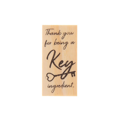 Wooden Rubber Stamp - Key Ingredient