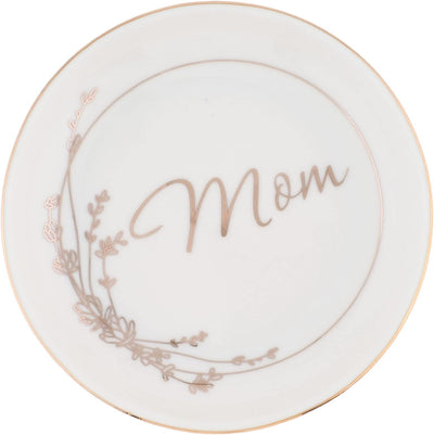 Mom Ring Dish - Round Gold