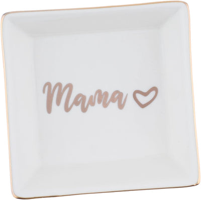 Mama Ring Dish - Square Gold