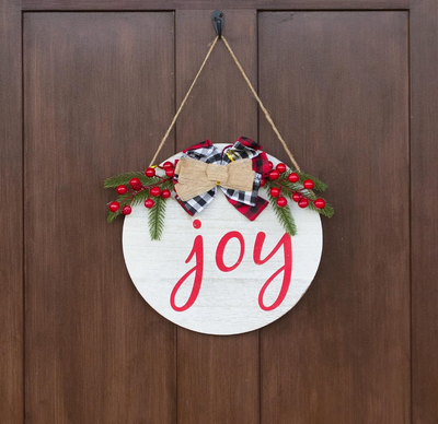 Hanging Door Sign - Christmas - Joy