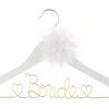 Bride Wedding Dress Hanger - White with Light Gold