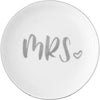 Mrs Ceramic Ring Dish - Silver Round