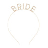 Bride Headband - Gold Rhinestone