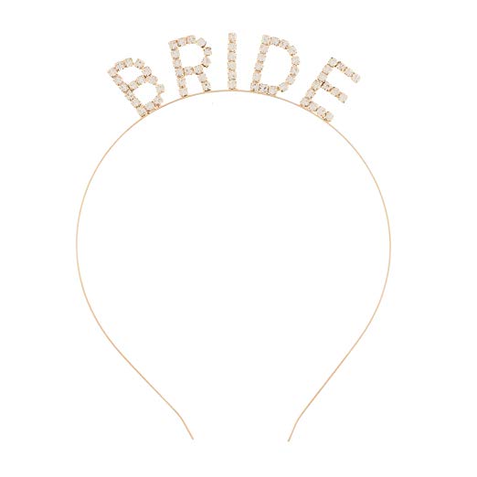 Bride Headband - Gold Rhinestone