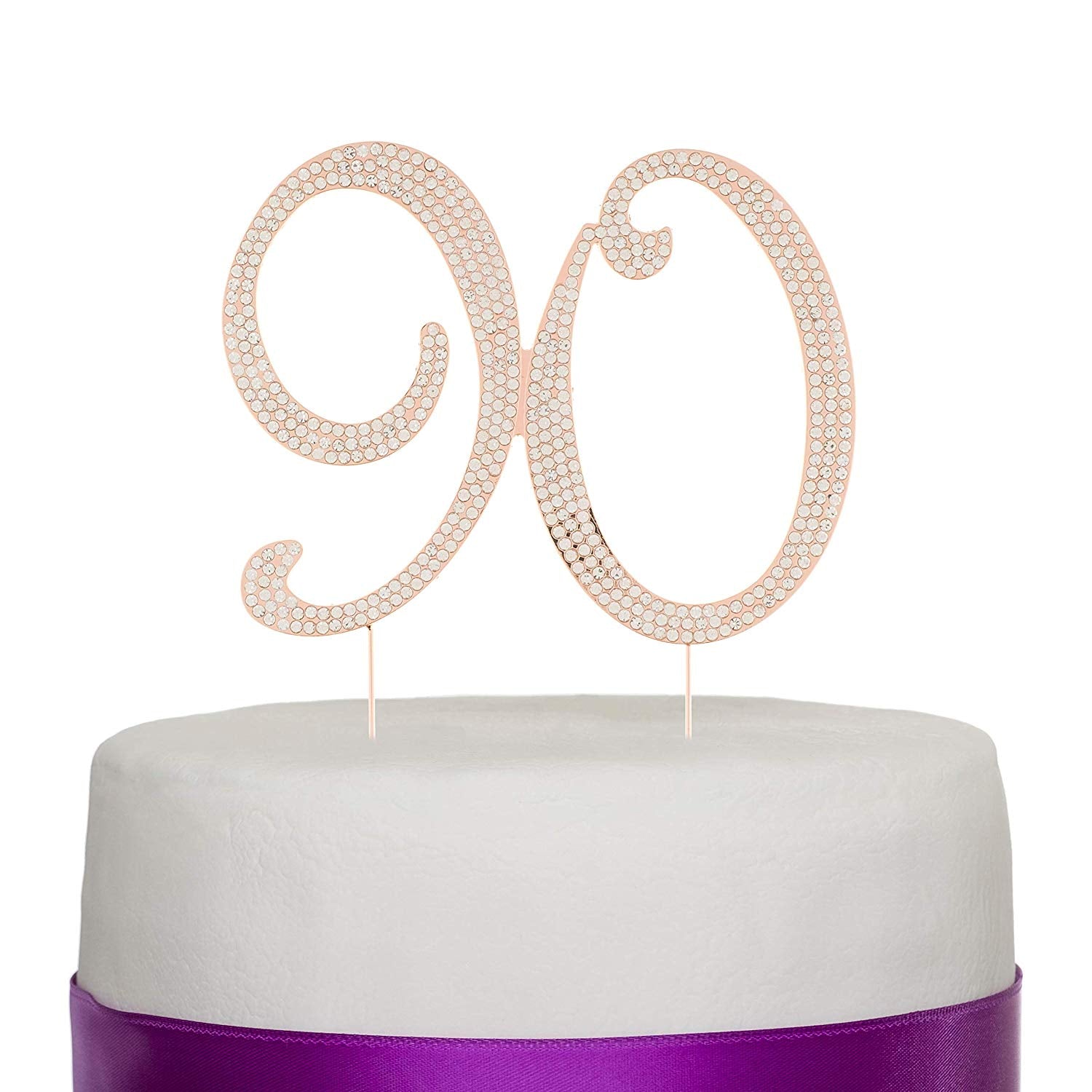 90 Cake Topper - Rose Gold