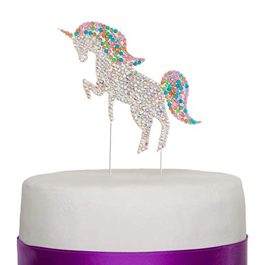 Unicorn Cake Topper - Silver