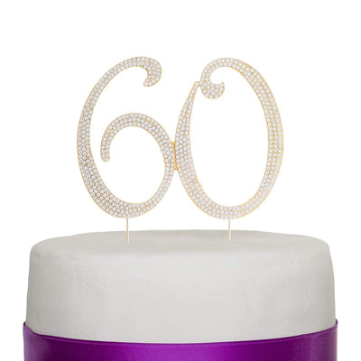 60 Cake Topper - Gold