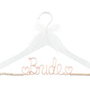 Bride Wedding Dress Hanger - White with Rose Gold Beads