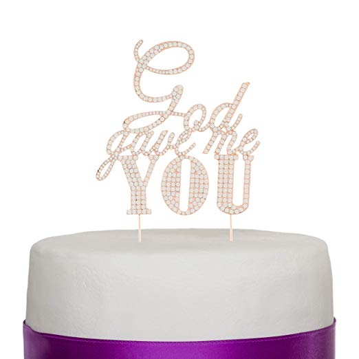 God Gave Me You Cake Topper - Rose Gold