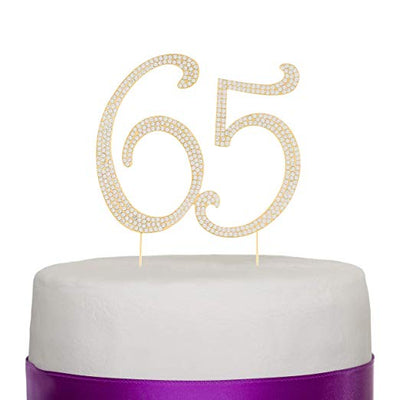 65 Cake Topper - Gold