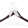 Bride Wedding Dress Hanger - Mahogany with Pearls