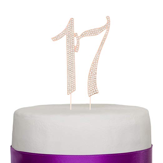 17 Cake Topper - Rose Gold