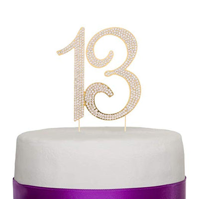 13 Cake Topper - Gold