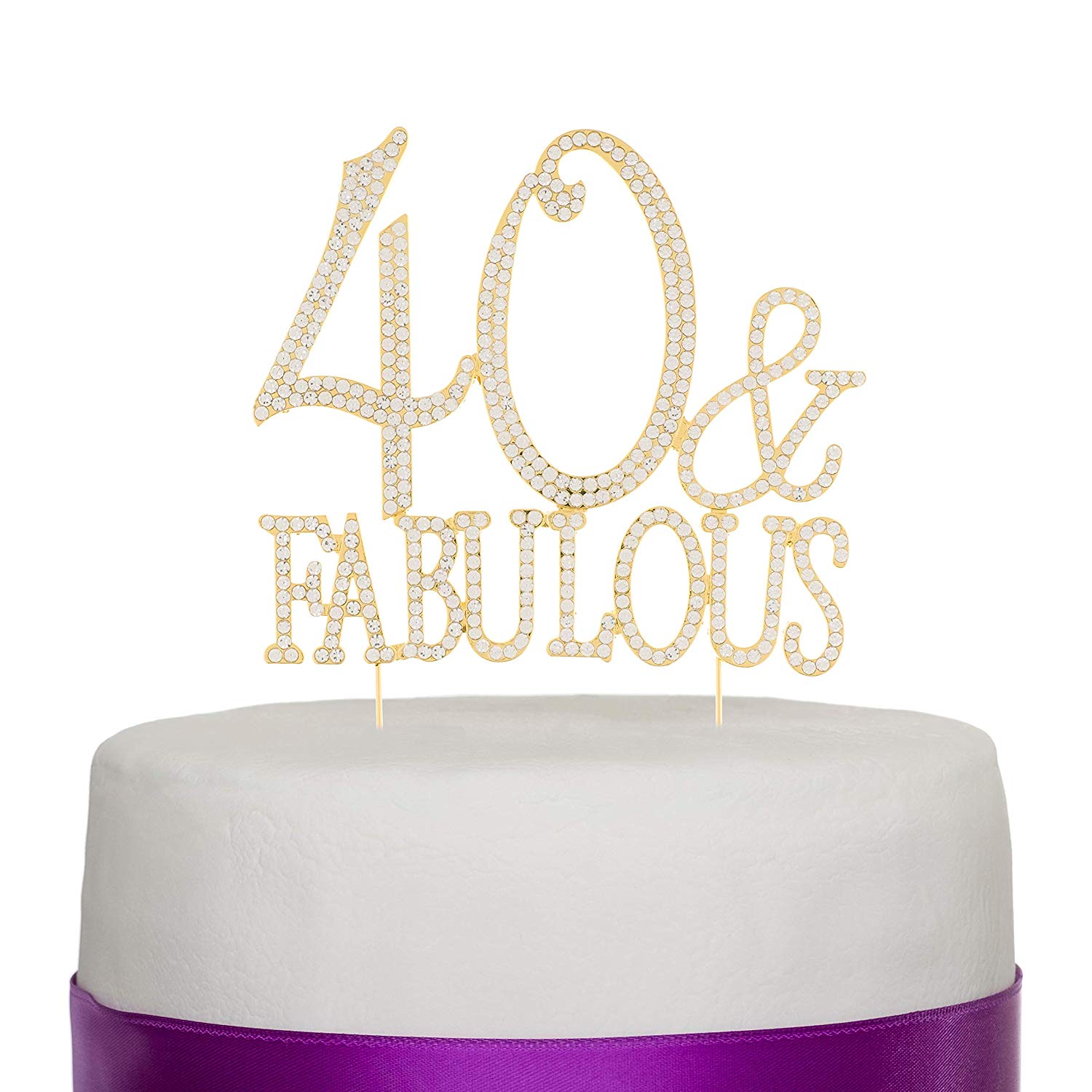 40 & Fabulous Cake Topper - Gold