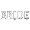 BRIDE Non-Floating Letter Balloons - 13 Inch Silver