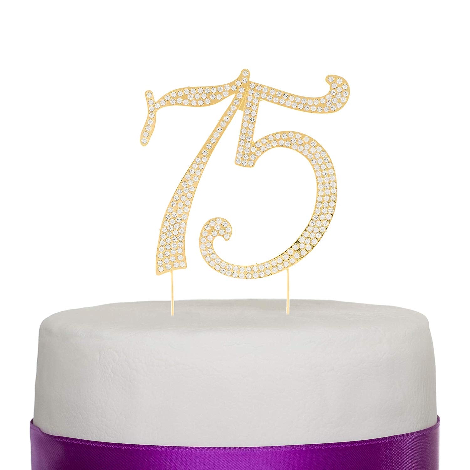75 Cake Topper - Gold