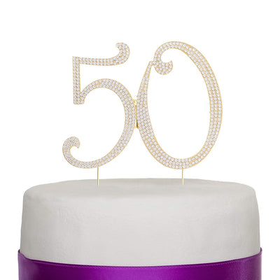 50 Cake Topper - Gold