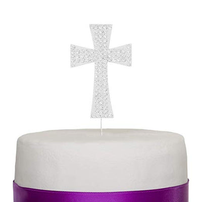 Cross Cake Topper - Silver