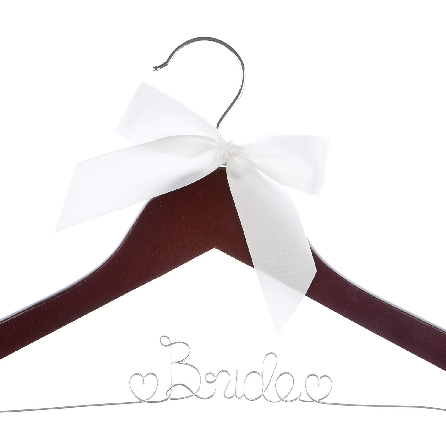 Bride Wedding Dress Hanger - Mahogany