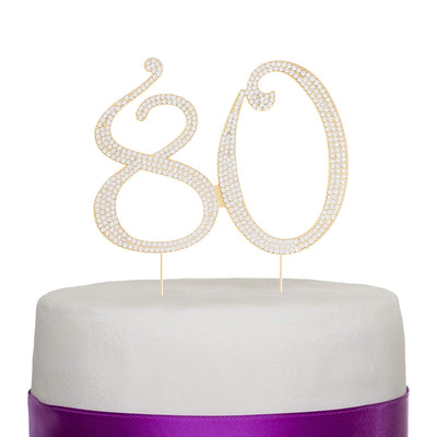 80 Cake Topper - Gold