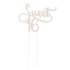 Sweet 16 Cake Topper - Rose Gold Swirl