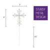 Cross Cake Topper - Silver