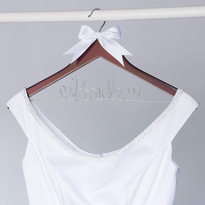 Bride Wedding Dress Hanger - Mahogany