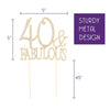 40 & Fabulous Cake Topper - Gold