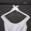 Bride Wedding Dress Hanger - White with Rose Gold Beads