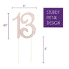 13 Cake Topper - Rose Gold