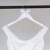 Bride Wedding Dress Hanger - White with Light Gold Wire